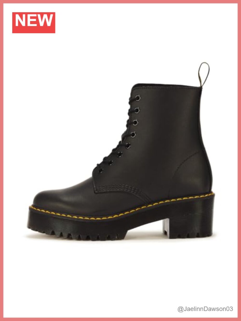 Women's Sanguine 8 Eye Lace Up Heeled Combat Boots
